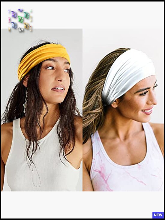 Wide Knotted Headbands Non Slip Workout Yoga Sports Hair Bands Soft Cotton main image 5